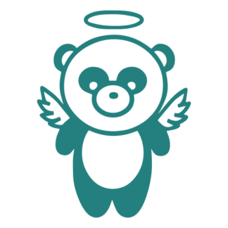 Angel Panda Wings Decal (Turquoise)
